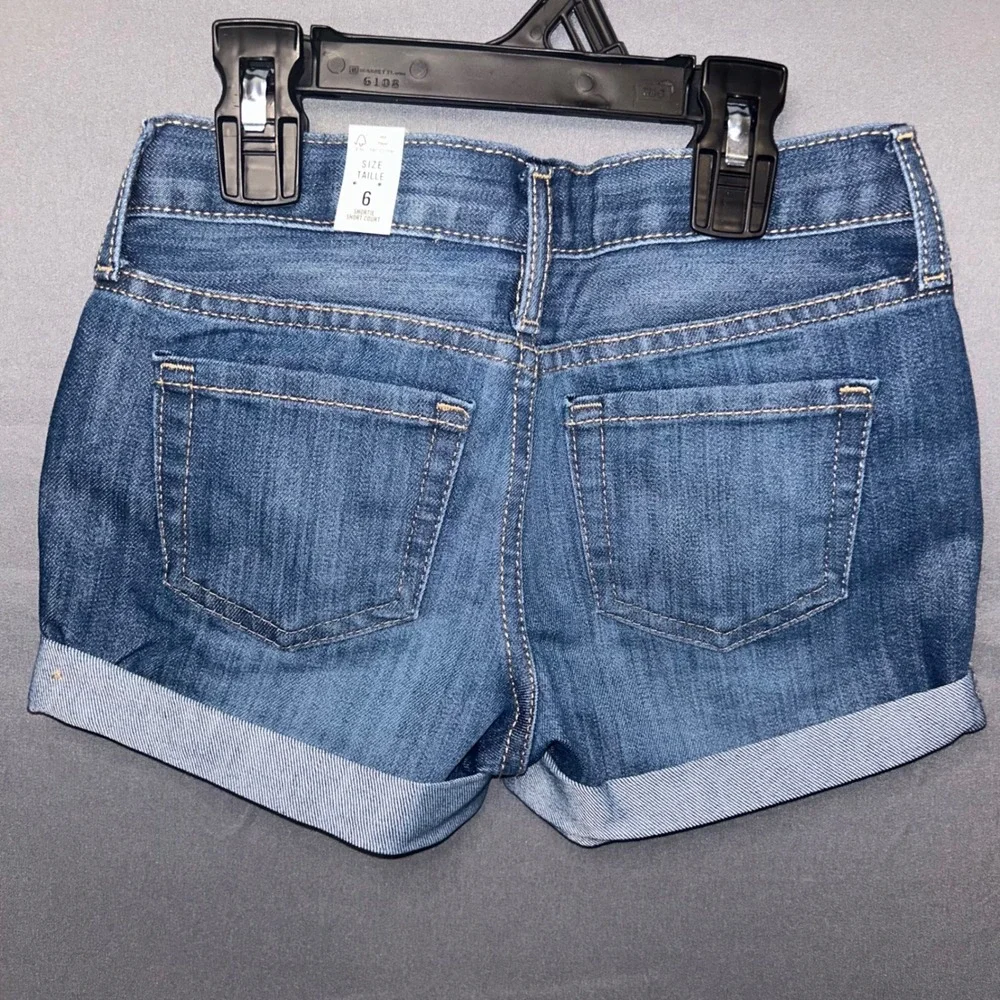 The‎ Children's Place Girls Blue Denim Shortie Shorts Brooke Wash Size 6 NWT